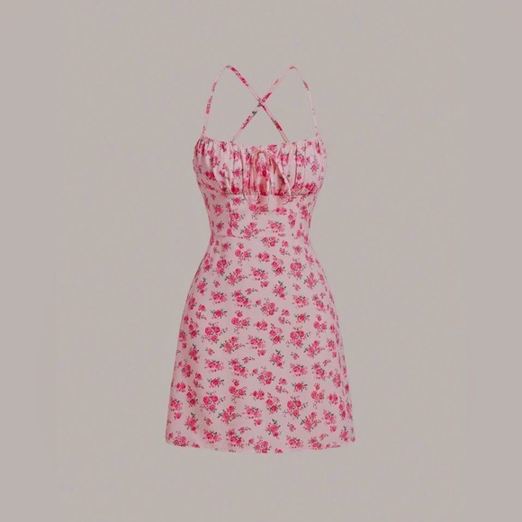 Dresses & Skirts - Brand New Floral Print Pink Sundress